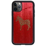 Чехол Timber&Cases для Apple iPhone 11 Pro, TPU, WILD collection - Зебра (Красный - Зеленый Кото) - изображение