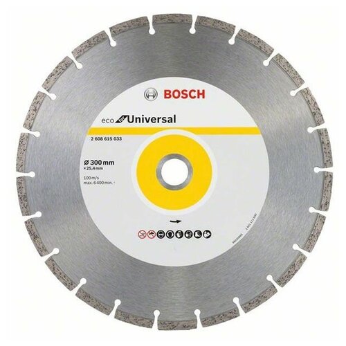Диск алмазный отрезной BOSCH Eco for Universal 2608615033, 300 мм 1 шт.