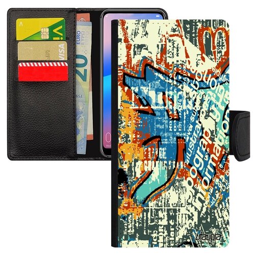 фото Чехол книжка на телефон хуавей p20 про уникальный дизайн стрит-арт живопись граффити utaupia