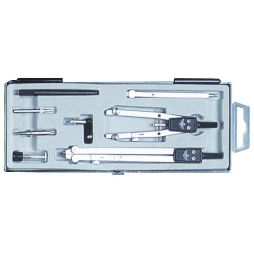 Domingo Ferrer Готовальня Technica 8 предметов (DF803303), черный/серебристый domingo ferrer циркуль с регулировочным колесом