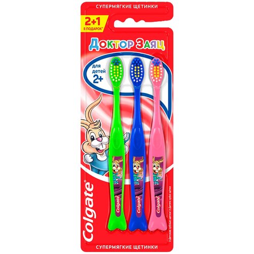 Зубные щетки Colgate Доктор Заяц детские супермягкие 21 600₽