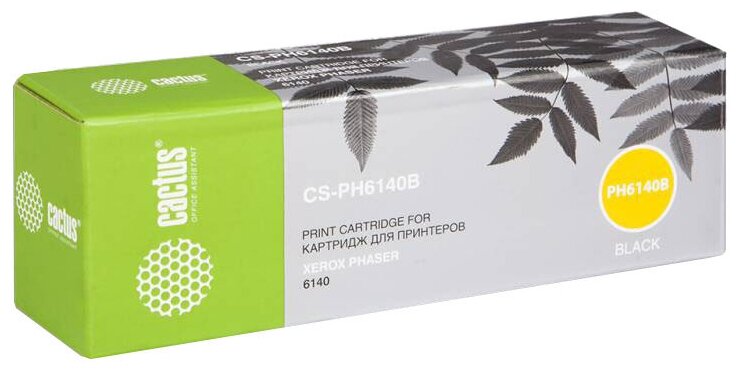 Тонер Картридж Cactus CS-PH6140B 106R01484 черный для Xerox Phaser 6140 (2600стр.) CS-PH6140B