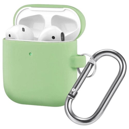 фото Чехол для apple airpods 1/2 силиконовый innozone hang case - мятный (ap2-20c-mk-19)