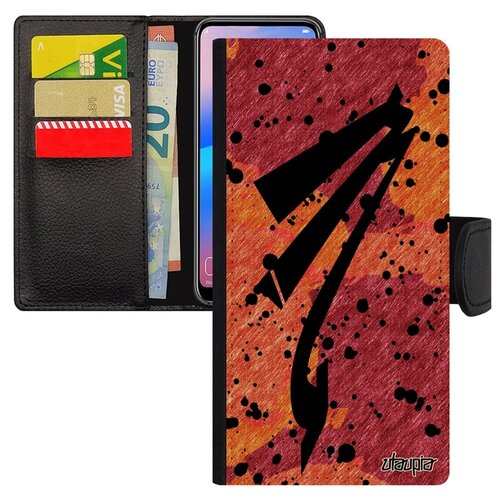 фото Чехол книжка на мобильный galaxy a40, "знак зодиака" каллиграфия zodiac utaupia