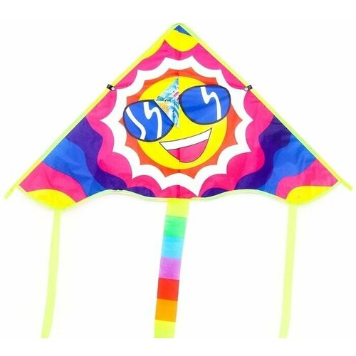 Воздушный змей Смайлик с леской 750₽