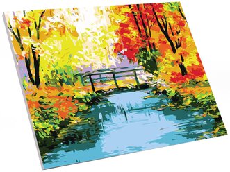 Картина по номерам на холсте с подрамником "Осенний мост" 40*50 см 4971870