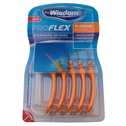 фото Набор ершиков wisdom proflex interdental brush orange 0.45