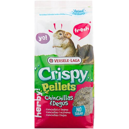 Корм для шиншилл и дегу Versele-Laga Crispy Pellets Chinchillas & Degus , 1 кг