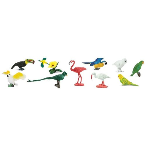 фото Экзотические птицы набор игровых фигурок 10 штук в тубе для детей от 3 лет safari ltd