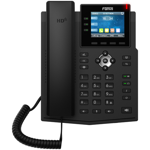 fanvil x3s pro ip телефон с бп 4 sip линии hd аудио цветной дисплей 2 4” порт для гарнитуры VoIP-телефон Fanvil X3U черный