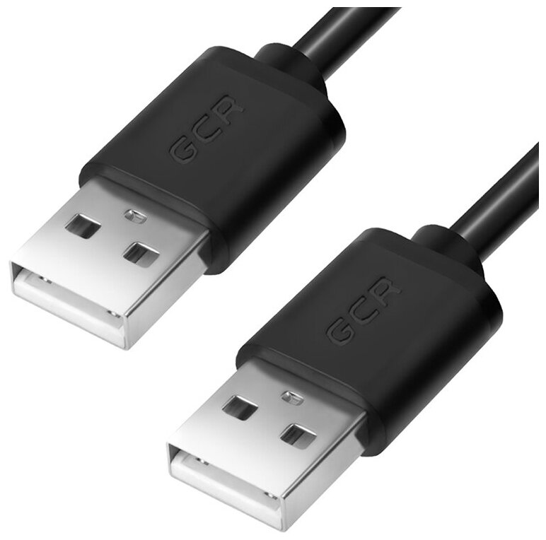 Кабель USB AM / AM для подключения компьютера ноутбука (GCR-AM5), черный, 3.0м