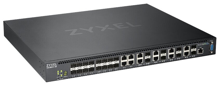 Zyxel XS3800-28 L2 switch 4xRJ-45 1 25 5 10G 8xCombo SFP 1 10G RJ-45 1 25 5 10G 16xSFP