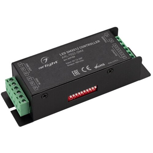 декодер smart k23 dmx512 din 12 24v 3x6a arl ip20 пластик 5 лет Декодер ARL-7022-DMX (12-24V, 3x6A, DMX512) (ARL, IP20 Металл)