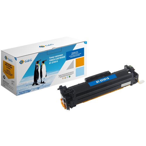 Картридж G&G NT-CF381A, 2700 стр, голубой картридж для hp color laserjet pro mfp m476dn m476dw m476nw cf381a 312a cyan синий 2 700 страниц uniton