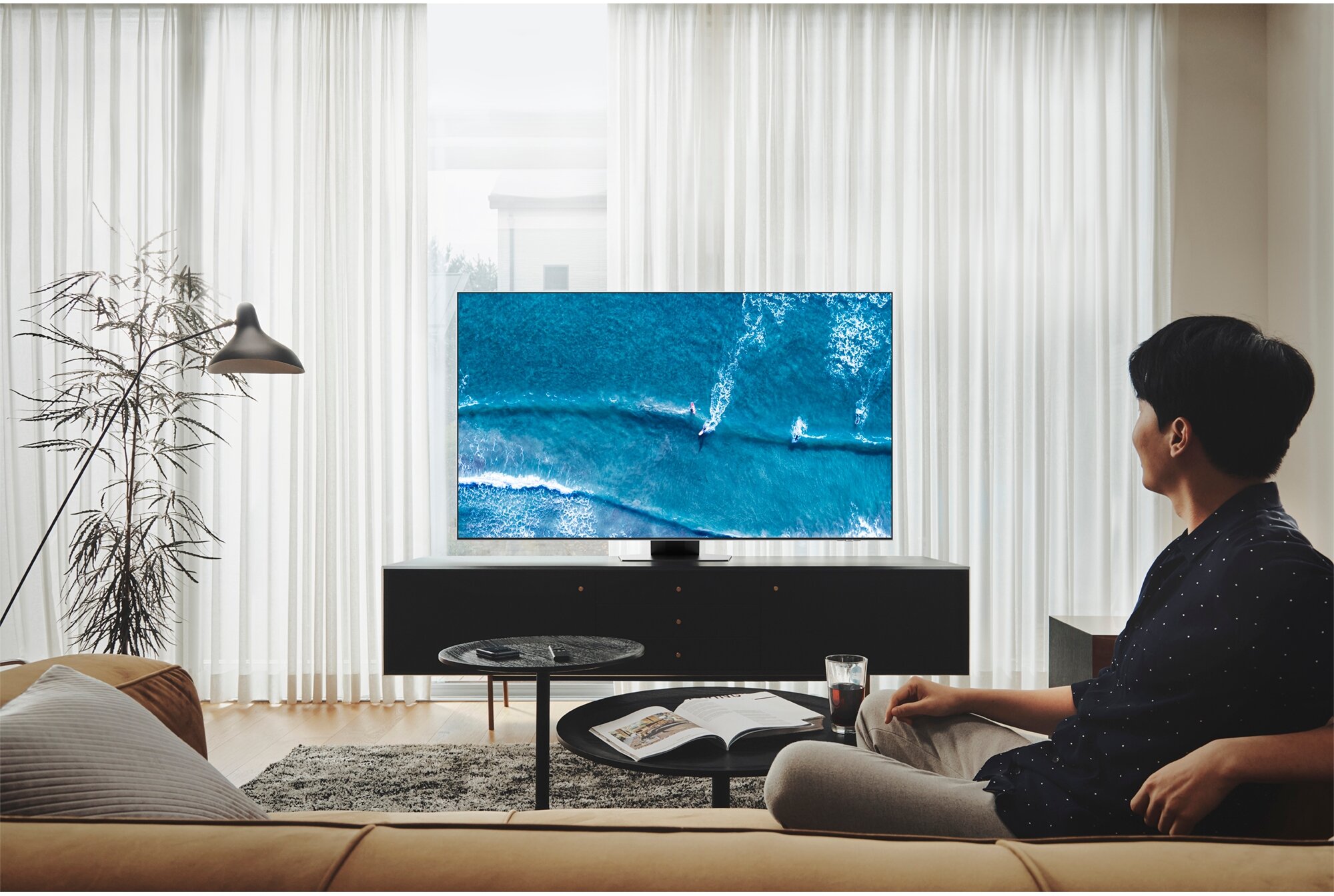 Телевизор Samsung Series Q QE55QN85BAUXCE, 55", QLED, 4K Ultra HD, черный - фото №12