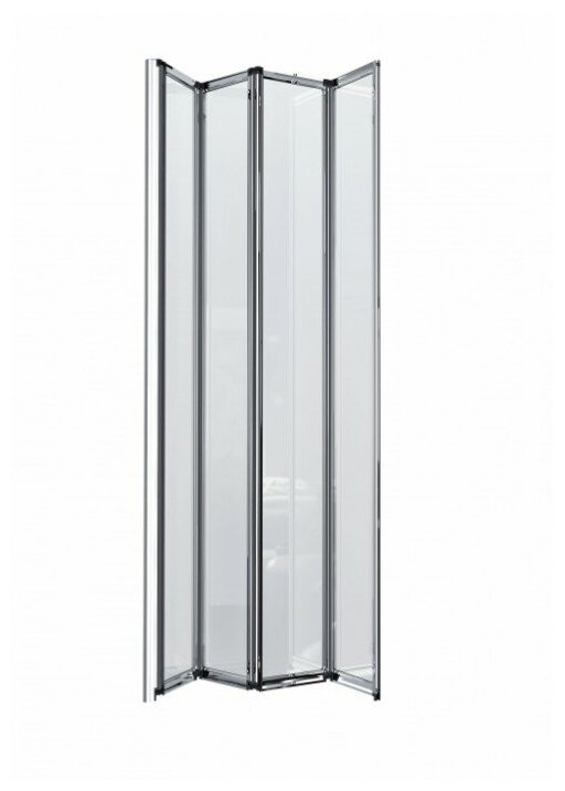 Шторка для ванны GR-107 (80*140) алюминиевый профиль, стекло прозрачное 4мм - фотография № 3