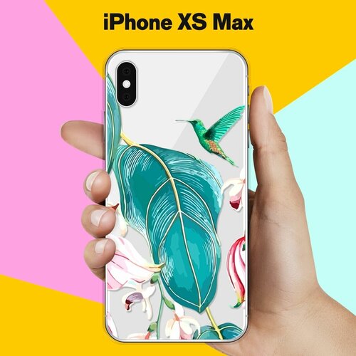 Силиконовый чехол Колибри на Apple iPhone Xs Max силиконовый чехол ленивец на apple iphone xs max