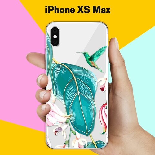 Силиконовый чехол Колибри на Apple iPhone Xs Max силиконовый чехол ленивец на ветке на apple iphone xs max