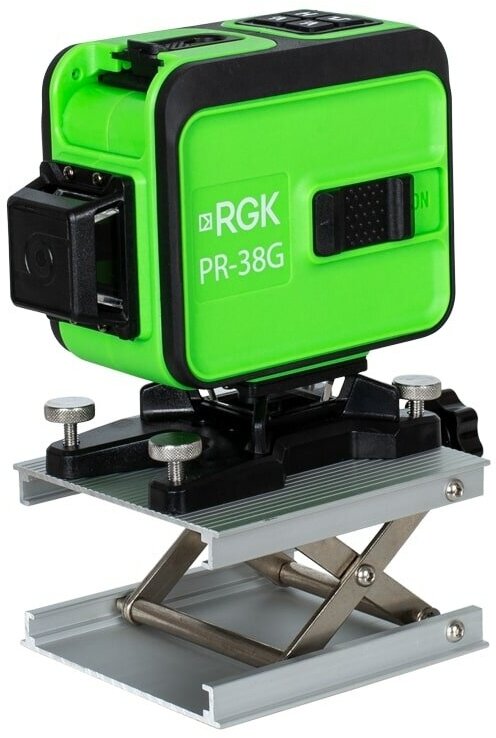 Комплект: лазерный уровень RGK PR-38G + штатив RGK F170 приемник RGK LD-9 рейка RGK LR-2 - фотография № 3
