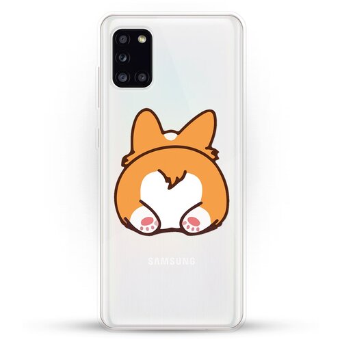 фото Силиконовый чехол корги лежит на samsung galaxy a31 andy & paul
