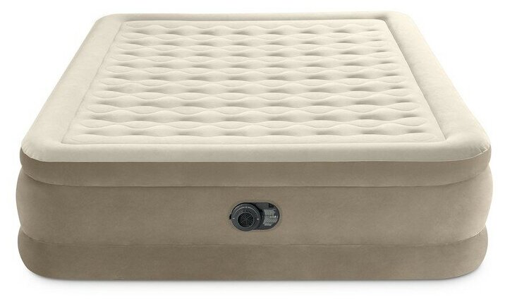 Двуспальная надувная кровать Intex 64428 Ultra Plush Airbed With Fiber-Tech + насос (152х203х46см) - фотография № 7