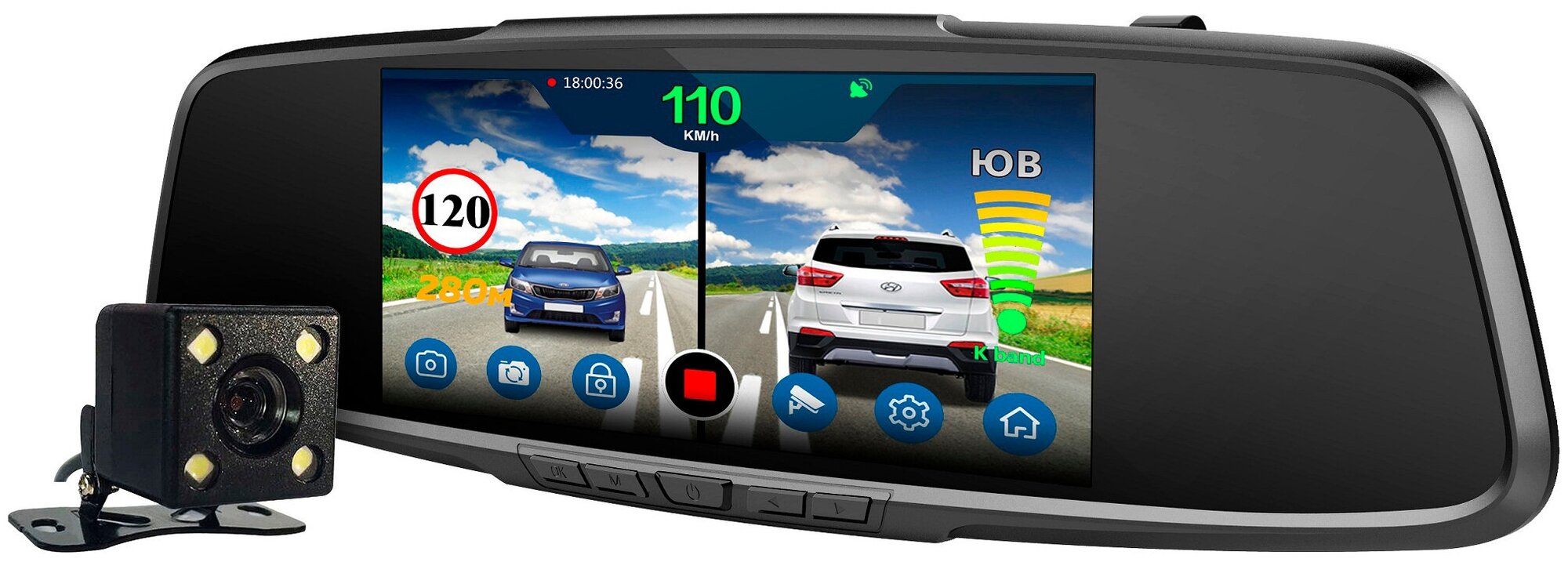 фото Видеорегистратор с радар-детектором Playme VEGA TOUCH, GPS