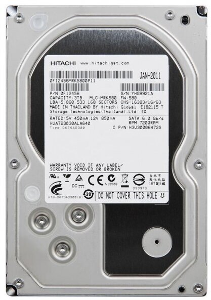 Жесткий диск Hitachi HUA723030ALA640 3Tb SATAIII 3,5" HDD