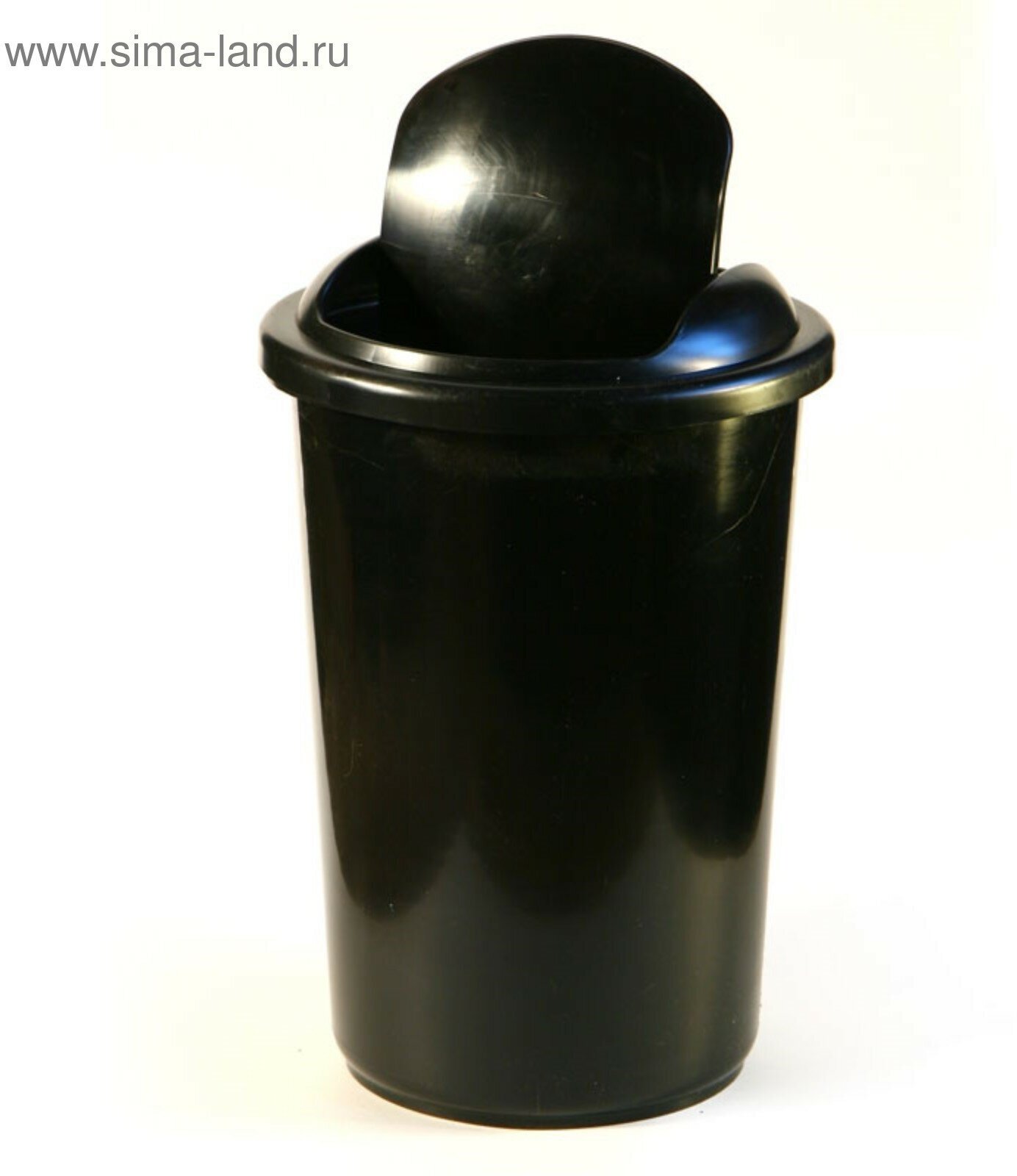 Ведро для мусора Uniplast с крышкой-вертушкой 12 л пластик черное (25х38 см)