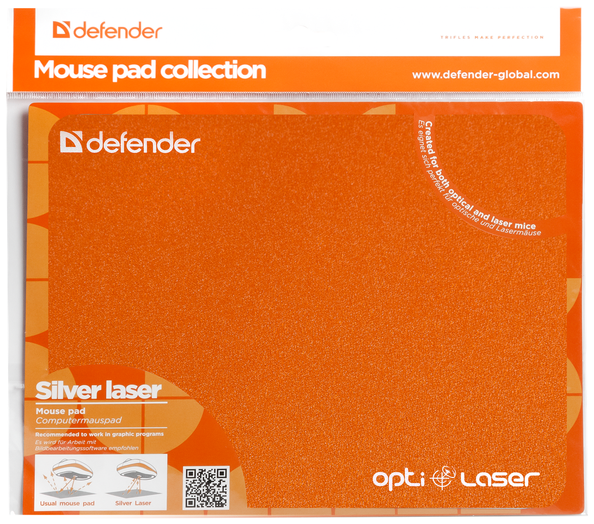 Коврик для мыши Defender Silver opti-laser (ассорти-5 видов) 220х180х0.4 мм - фотография № 2