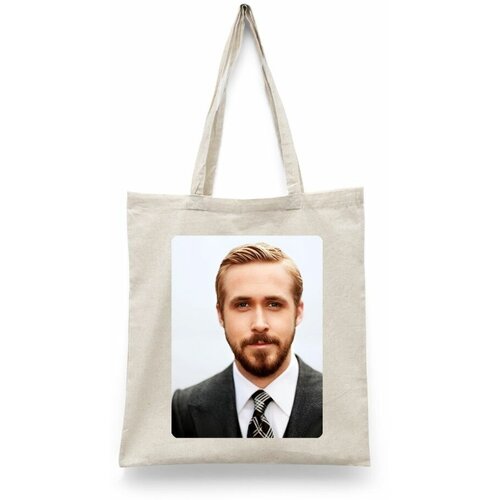 фото Сумка-шоппер унисекс каждому своё "актёр/райан гослинг/ryan gosling" черная