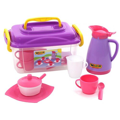 фото Набор посуды полесье "алиса" на 4 персоны 53480 розовый/фиолетовый