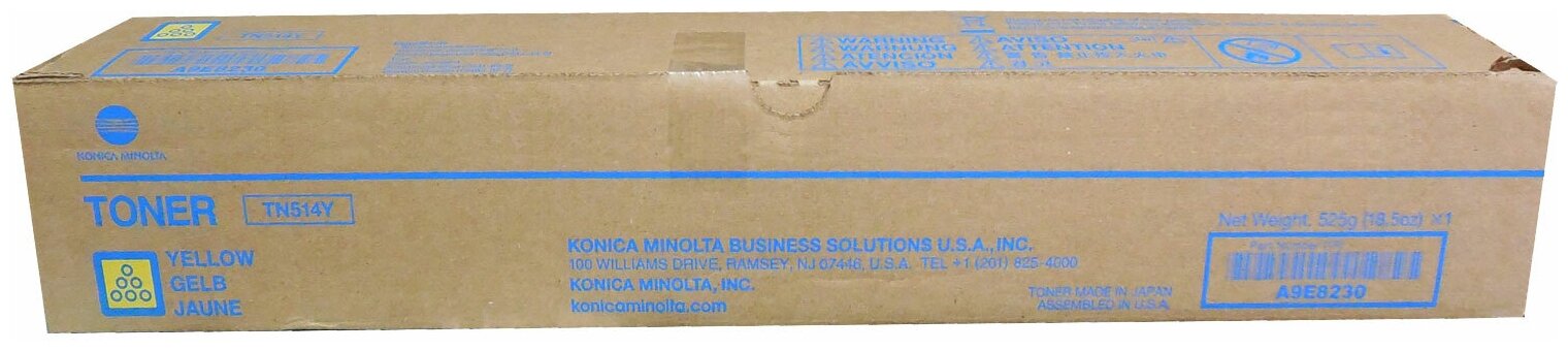 Тонер-картридж TN-514Y (A9E8250) желтый для Konica Minolta bizhub C458/C558/C658