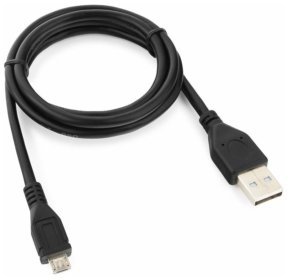 Gembird Cablexpert Кабель USB 2.0 Pro, AM microBM 5P, 1м, экран, черный, пакет CCP-mUSB2-AMBM-1M