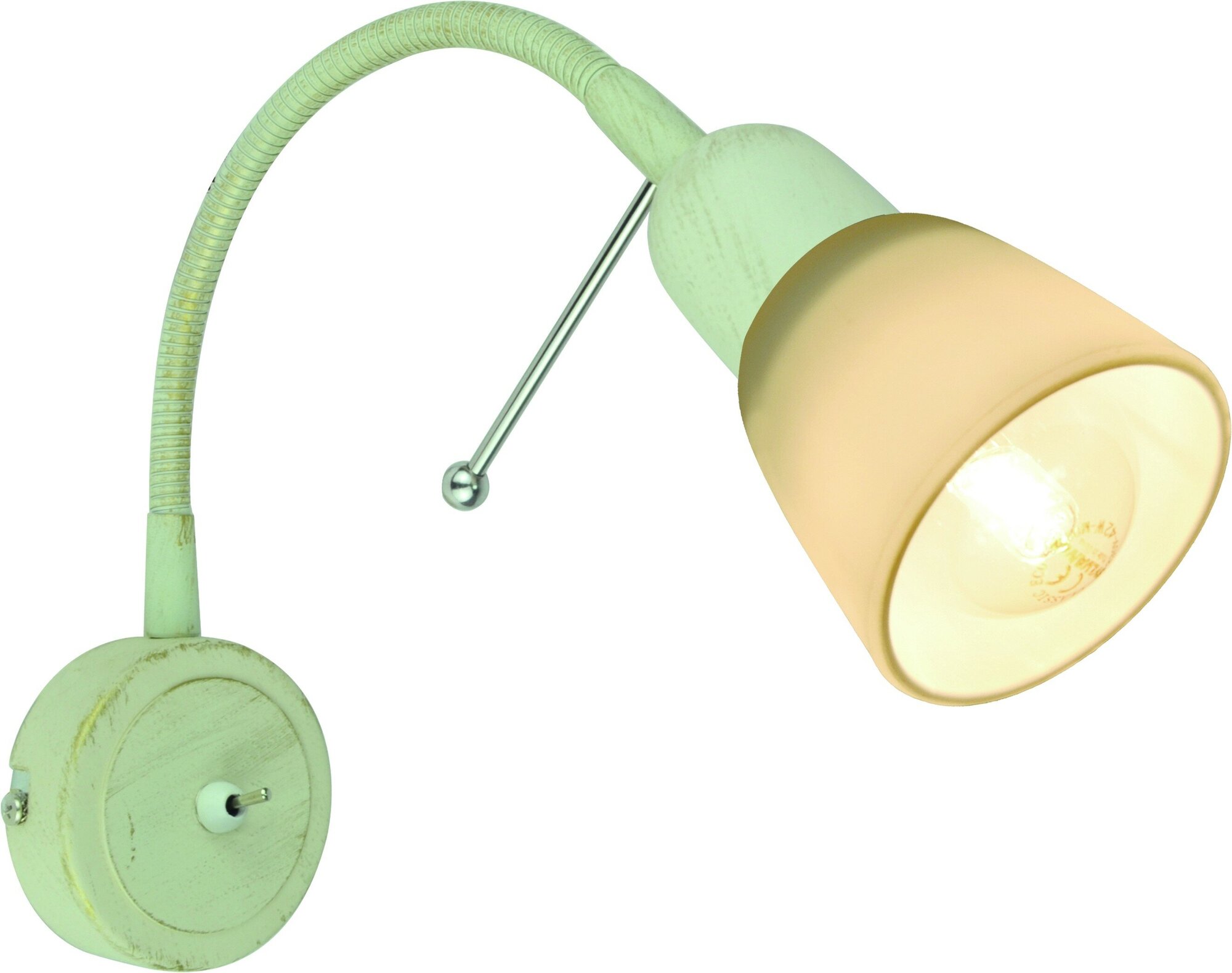 Настенное бра с выключателем Arte Lamp Lettura A7009AP-1WG, E14, кол-во ламп:1шт, Белый