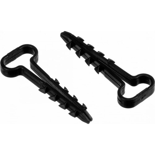 Дюбель-хомут DM PLAST 6-14 для плоского кабеля, черный, 100 шт dx6-14-1dm