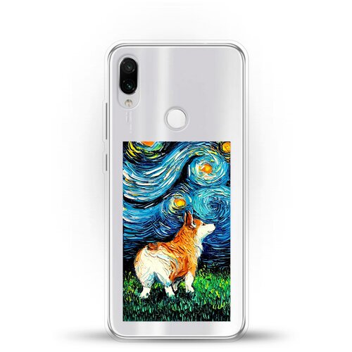 фото Силиконовый чехол корги ван гога на xiaomi redmi note 7 pro andy & paul