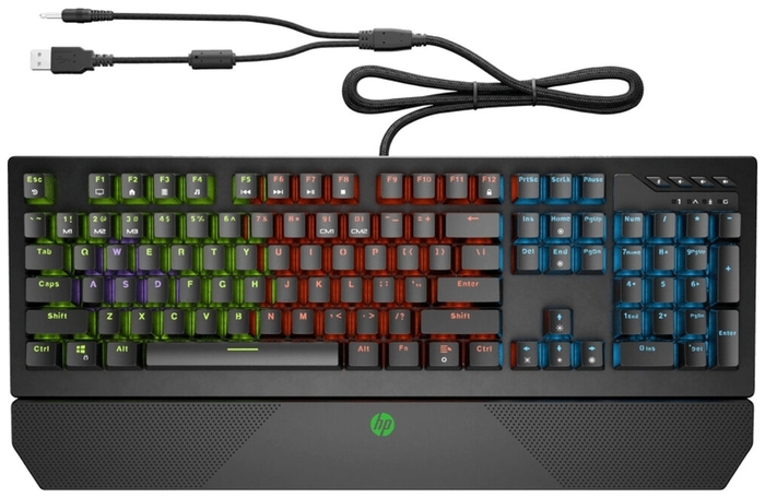 Игровая клавиатура HP Gaming Keyboard 800 5JS06AA Black USB — купить по выгодной цене на Яндекс.Маркете