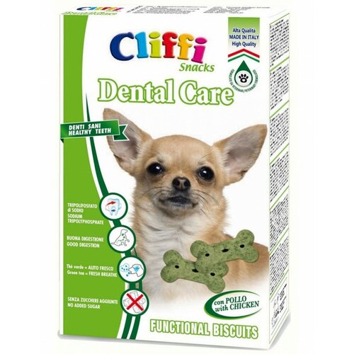 Лакомство Cliffi Dental care Здоровые зубы для взрослых собак маленьких пород бисквиты 300 гр (1 шт)