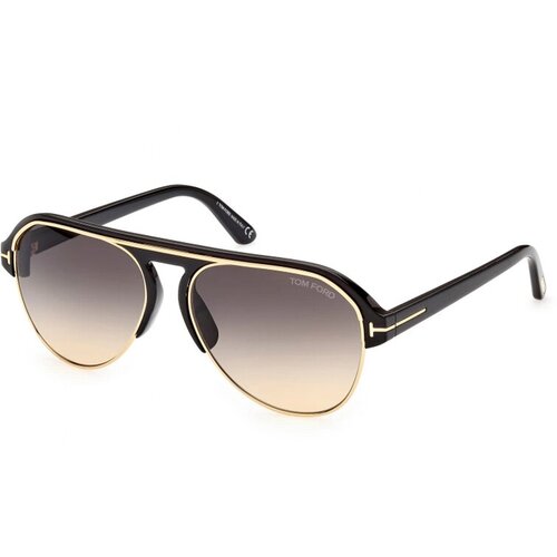 фото Солнцезащитные очки tom ford, авиаторы, оправа: металл, градиентные, для мужчин, черный