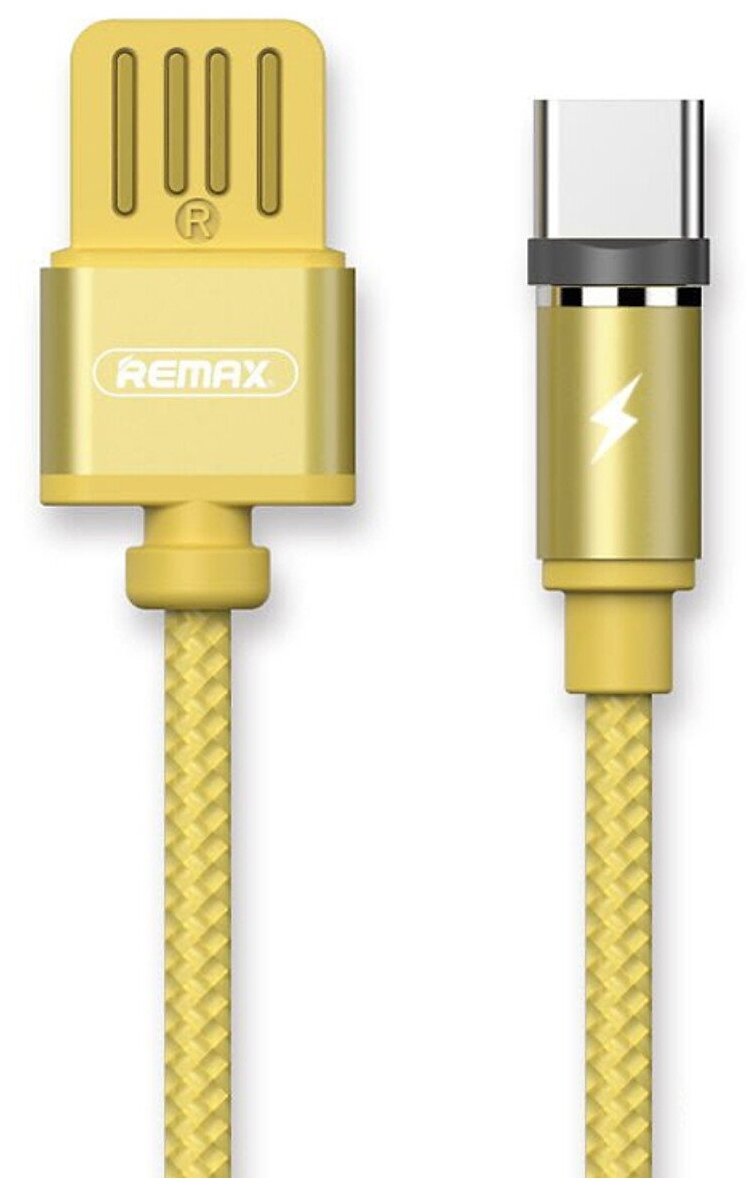 Магнитный кабель для зарядки, Remax Gravity Type-C, 1.5A, 1m, (RC-095a), Золотой