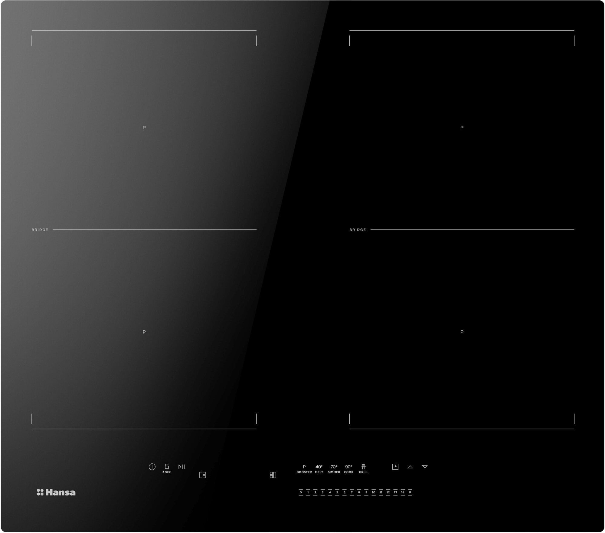 Индукционная варочная поверхность Hansa BHI67906 черный - фото №1
