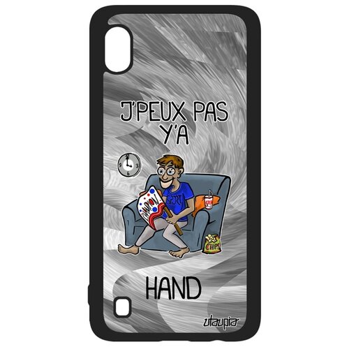 фото Чехол на телефон samsung galaxy a10, "не могу - смотрю гандбол!" гандбол карикатура utaupia