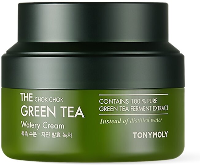 Tony Moly Увлажняющий крем для лица с экстрактом зеленого чая The Chok Chok Green Tea Watery Cream, 60 мл