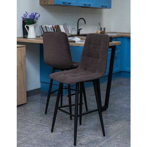 Стул полубарный/стул полубарный для кухни/ цвет шоколадный /полу барный лофт/2шт
