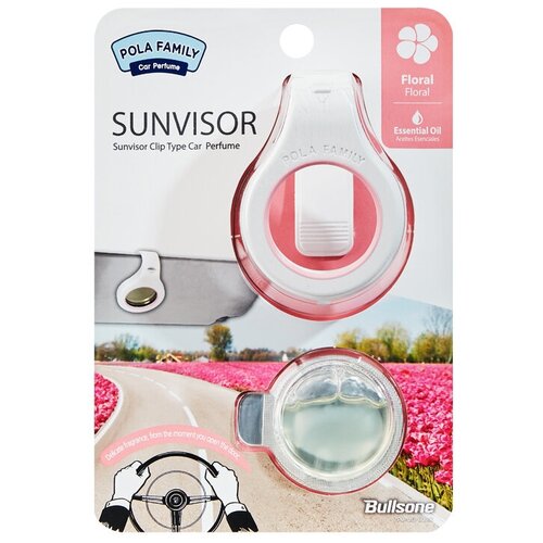 Bullsone Ароматизатор для автомобиля Pola Family Sunvisor Sweet Floral 4 мл цветочный