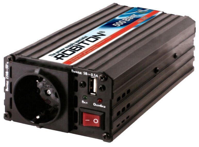  12V-220V ROBITON R500 500W  USB 