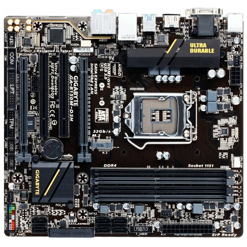 Материнская плата GIGABYTE GA-B150M-D3H rev 10 1102900₽