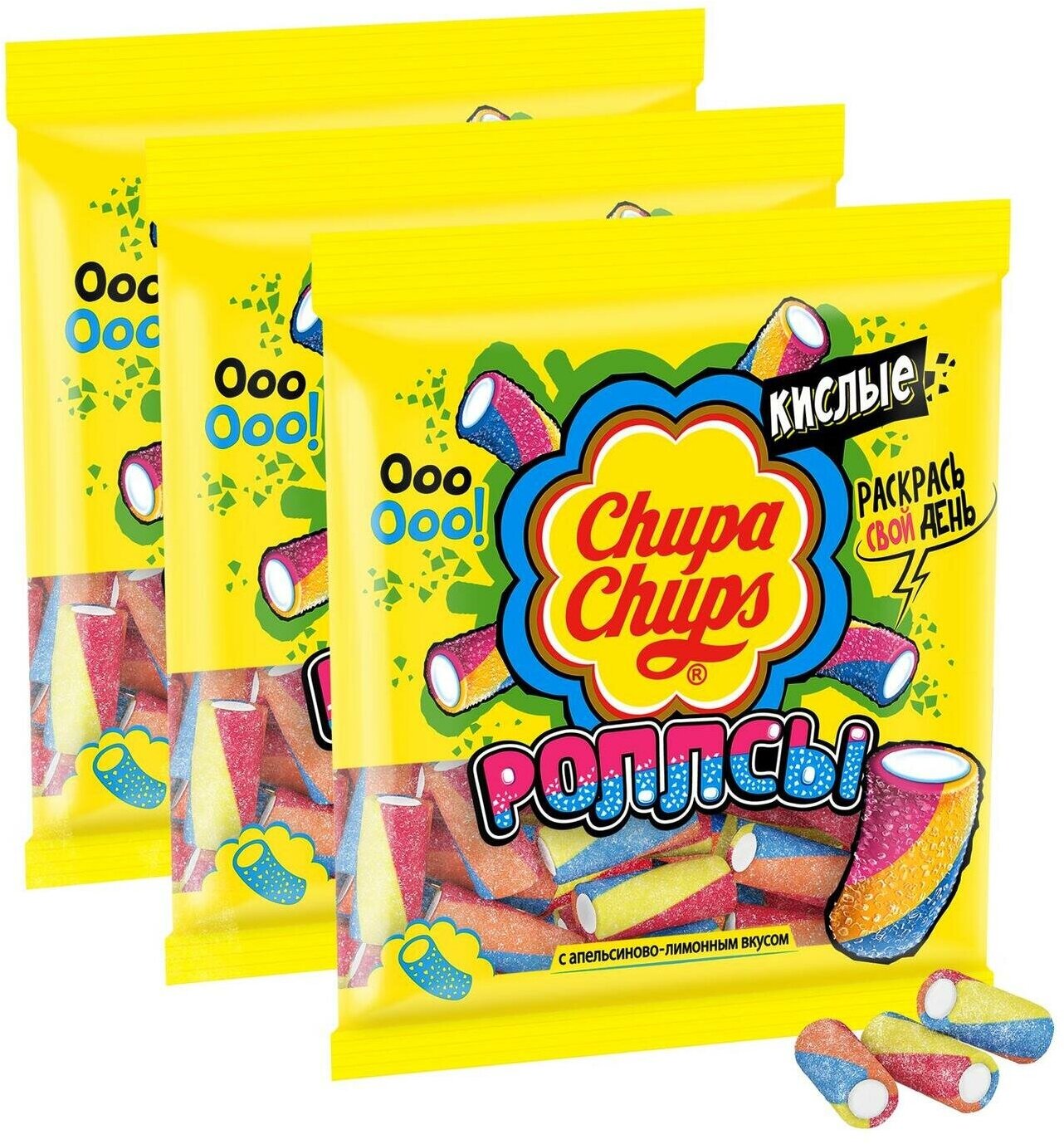 Мармелад Chupa Chups Роллсы, 3 шт по 150 г