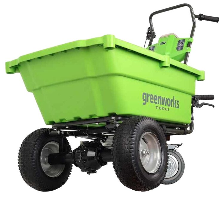 Тележка садовая самоходная Greenworks G40GC 40V 7400007 (106 л) аккумуляторная без аккумулятора и зарядного устройства