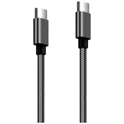 Ginzzu USB Type-C - USB Type-C (GC-805B), 1 м, черный кабель choetech ch0021 bk usb type c hdmi 4к 60гц нейлоновая оплетка 2 м